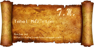 Tehel Márton névjegykártya
