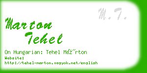 marton tehel business card